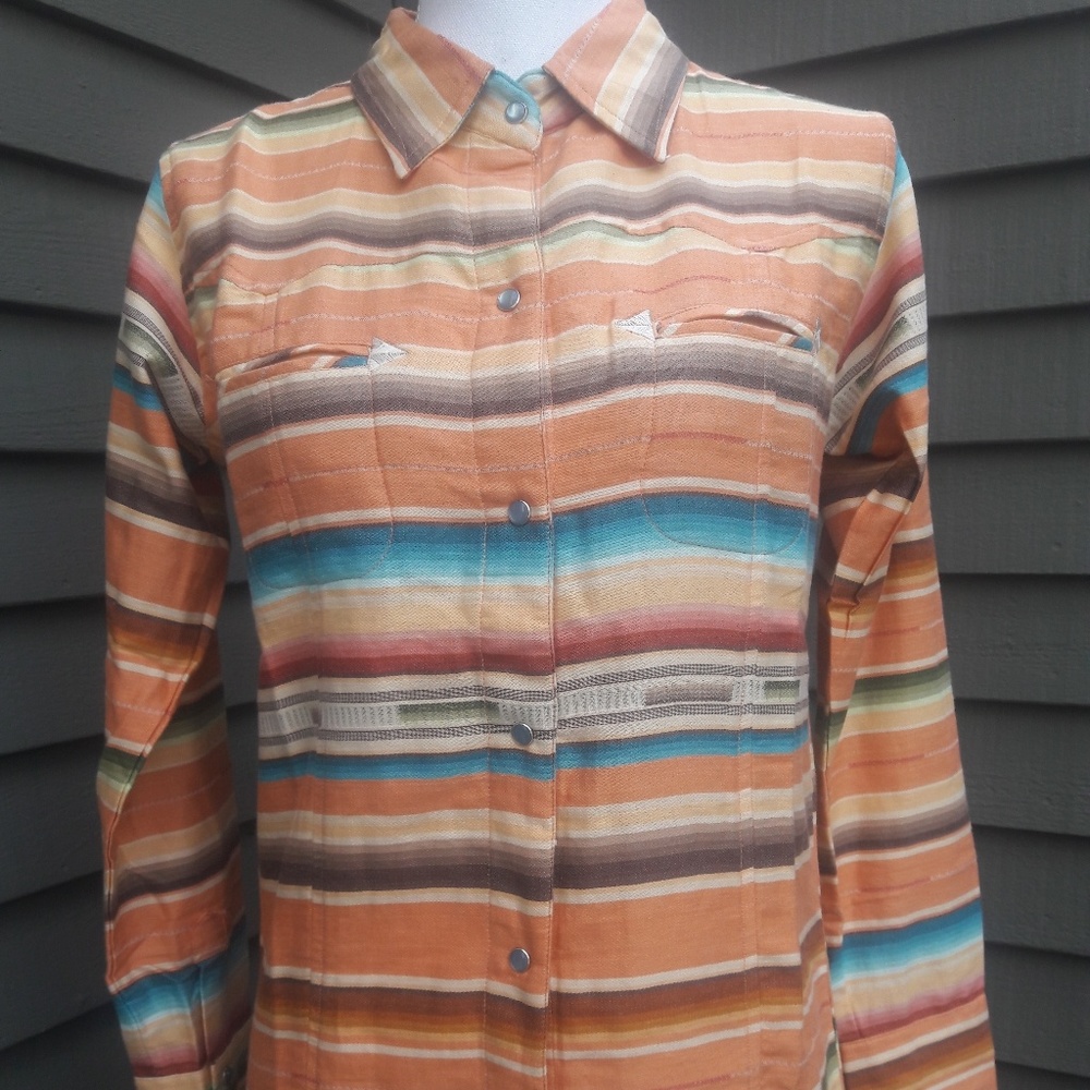 Tasha Polizzi Orange Serape Shirt